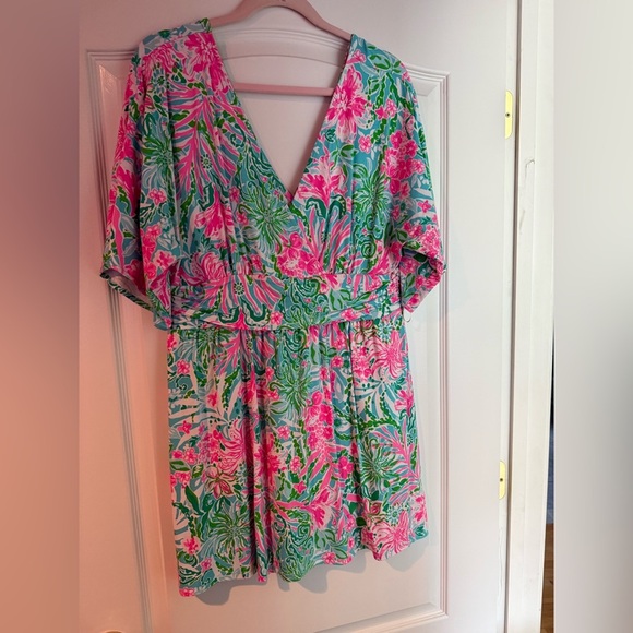 Lilly Pulitzer Parigi Romper Size Large EUC - Picture 1 of 5